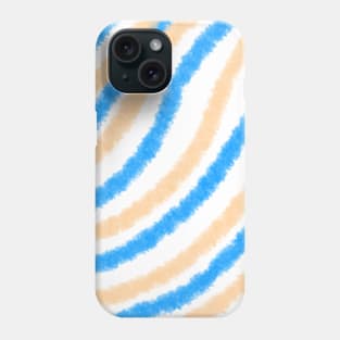 Blue yellow watercolor swirling art Phone Case