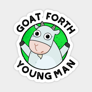 Goat Forth Young Man Cute Animal Pun Magnet