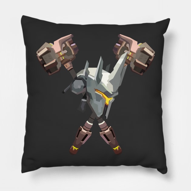 Reinhardt's Fire Power Pillow by No_One