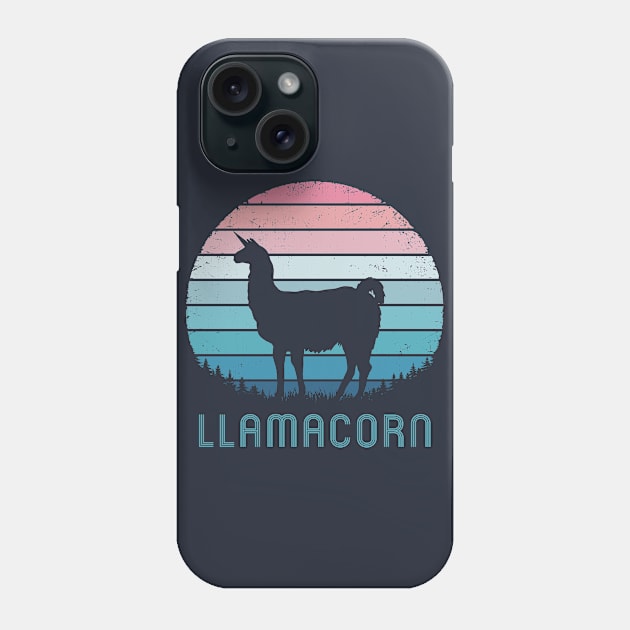 Llamacorn Retro Phone Case by TigerTom