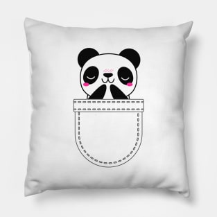 Kawaii panda in pocket Pillow