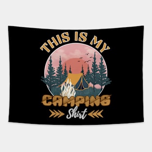 This is My Camping Shirt, Funny Camping Vintage Design For Campers Tapestry