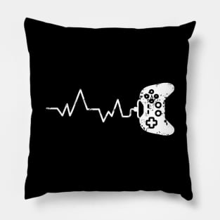 Gamer Heartbeat Video Game Fan Lover Gift Pillow