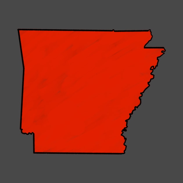 Arkansas - Red Outline by loudestkitten