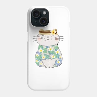 Cute Cat in Hawaiian Shirt Phone Case