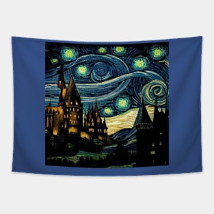 Starry Night Wizarding School Van Gogh Tapestry