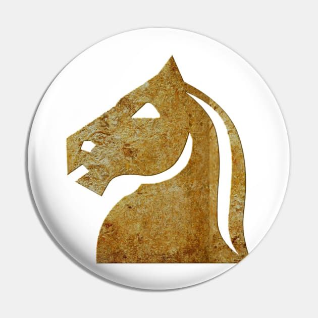 chess piece of horse Pin by bahullah_art