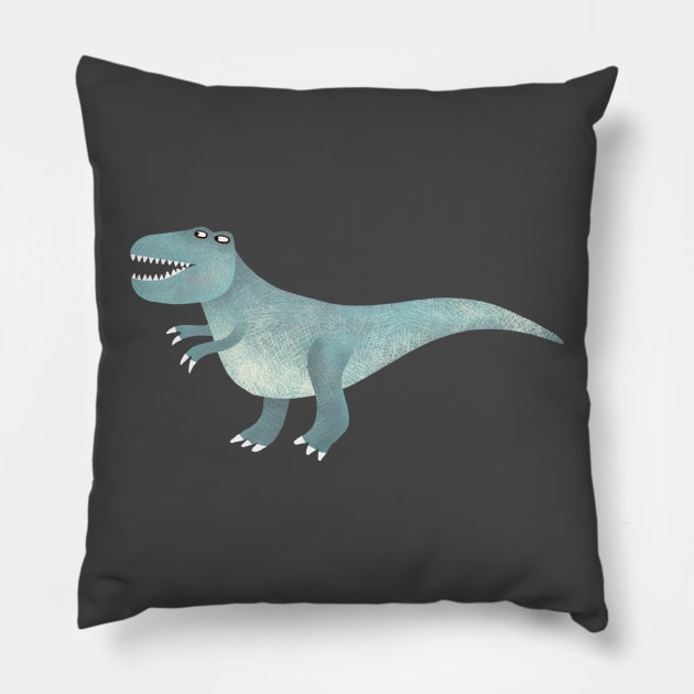 Tyrannosaurus Rex Dinosaur Pillow by NicSquirrell