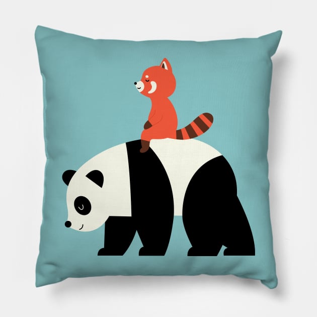 Panda Walk Pillow by AndyWestface