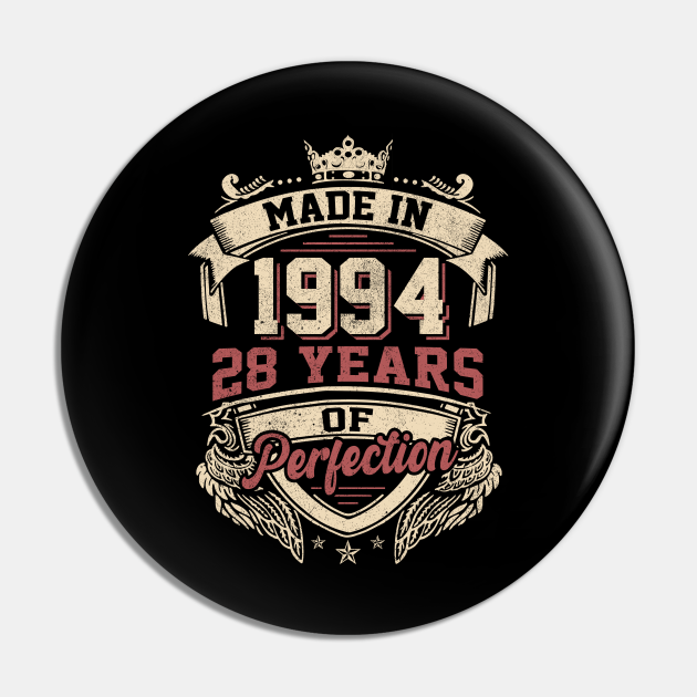 Made In 1994 Vintage 28th Birthday 28 Years Of Perfection - Made In ...