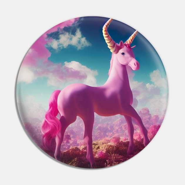 The Pink Unicorn Pin by MileoArt