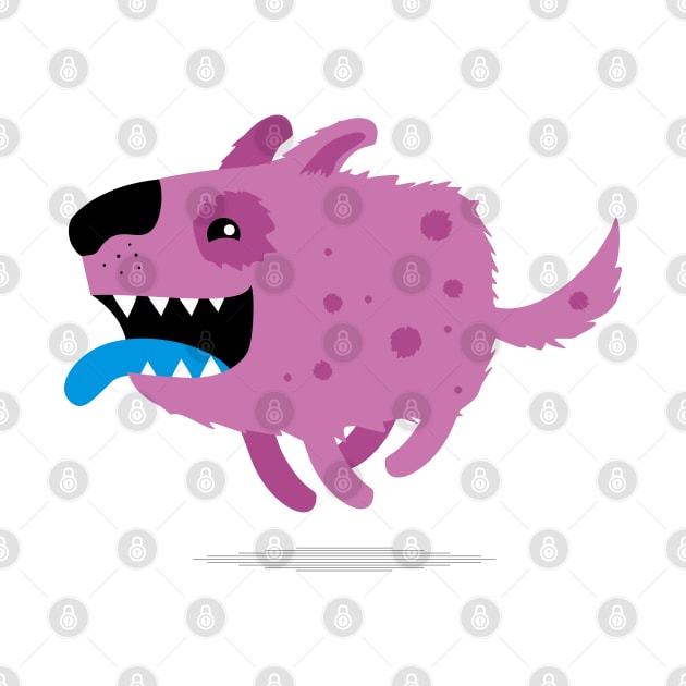 Funny purple dog by hyperactive