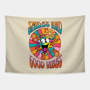 Smiles And Good Vibes Tapestry