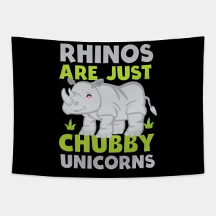 Rhinos are just chubby unicorns funny rhinoceros design for rhino lover Tapestry