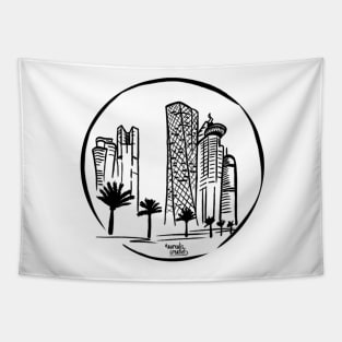 Qatar Skyline Tapestry