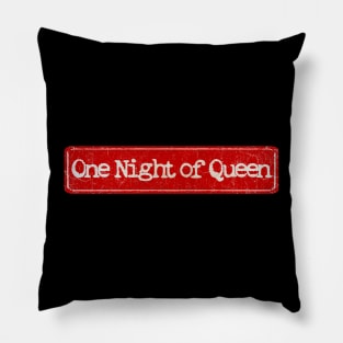 vintage retro plate One Night of Queen Pillow