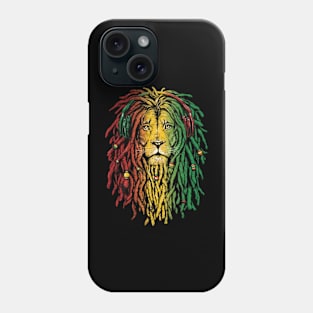 Rasta Lion with Jamican Colours Phone Case