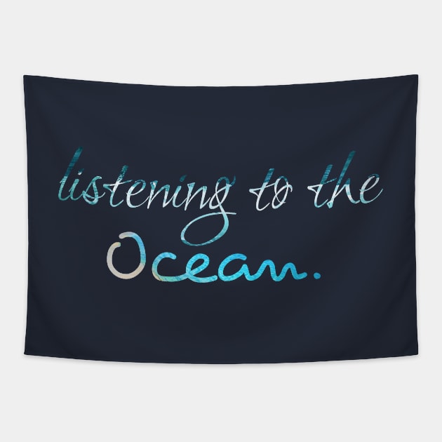 Listening To The Ocean Summer Funky T-Shirt Tapestry by souvikpaul