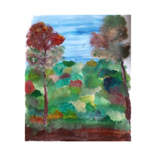 Fall Colour Scenery Painting T-Shirt