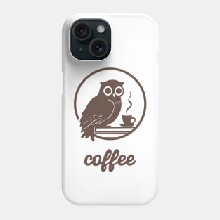 Owl Coffee and books Phone Case