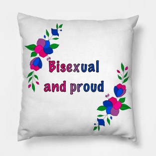 Bisexual and proud floral design Pillow