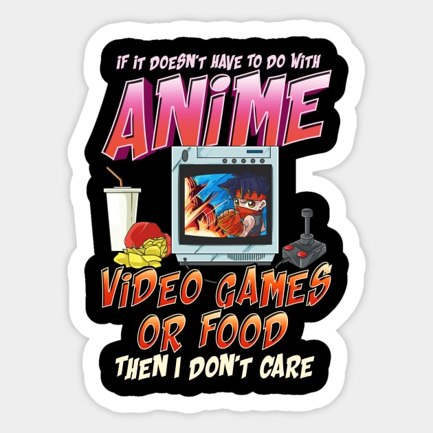 Anime T-Shirt | Anime Video Games Or Food Anime T-Shirt | Anime Video Games Or Food