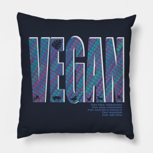 Vegan psychedelic lettering Pillow