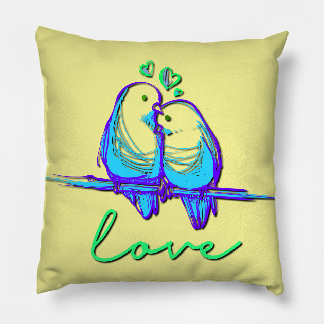 Romantic Love Birds Romance Pillow Teepublic The man looking down at the most beautiful woman in the world and the woman looking outward to show how happy she is. romantic love birds