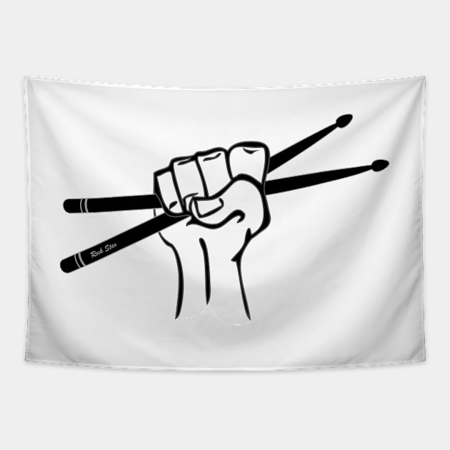 Drumsticks In Hand Tapestry by THP Creative