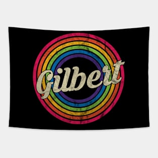 Gilbert - Retro Rainbow Faded-Style Tapestry
