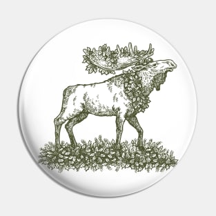 Winter Moose Pin