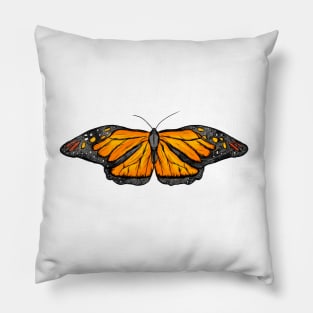 Butterflies Orange Pillow