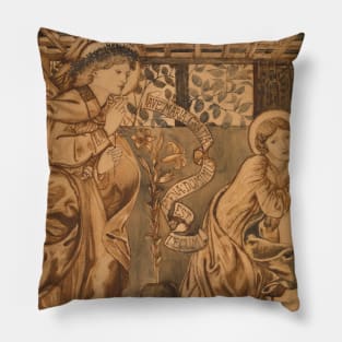 The Annunciation by Edward Burne-Jones Pillow