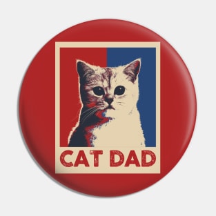 Cat Dad Pop Art Style Pin