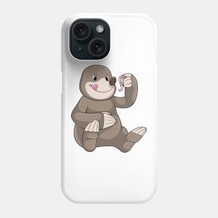 Mole with Earthworm Phone Case