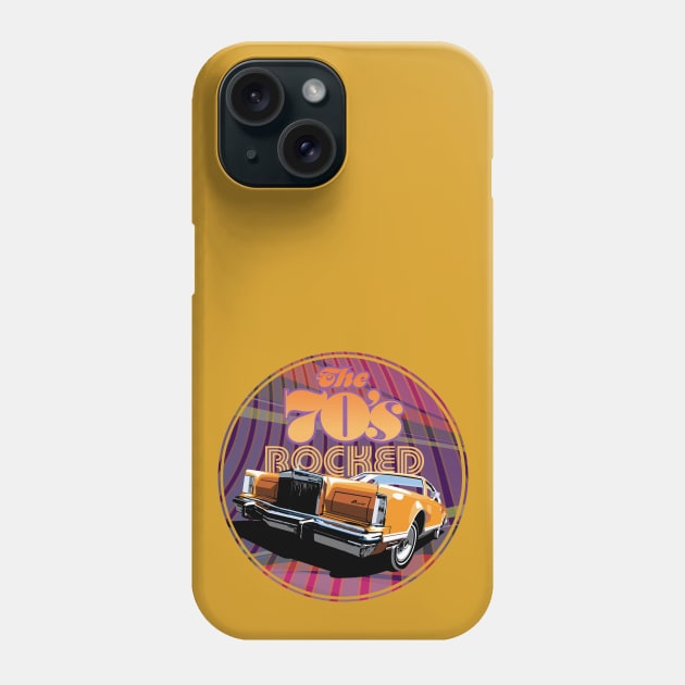 The 70s Rocked Lincoln Continental Phone Case by candcretro