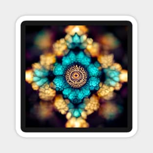 Stained glass Flower Mandala pattern Magnet