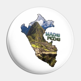 Peru Outline with Machu Picchu Pin