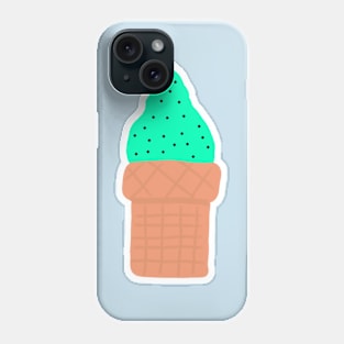 Mint Chip Ice Cream Cone Phone Case