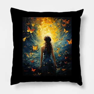 Butterflies art, butterflies girl lover Pillow