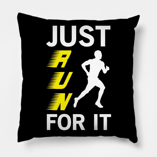 Just Run For It - Marathon Pillow by CRE4TIX