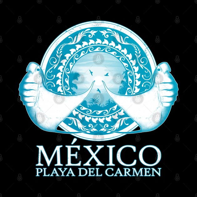Manta Rays Playa del Carmen Mexico by NicGrayTees