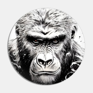 Ape Monkey Wild Nature Illustration Line Epic Illustration Line Art Pin