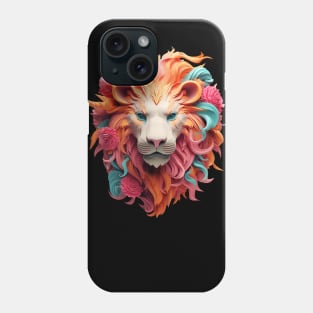 3D Colorful Lion Phone Case