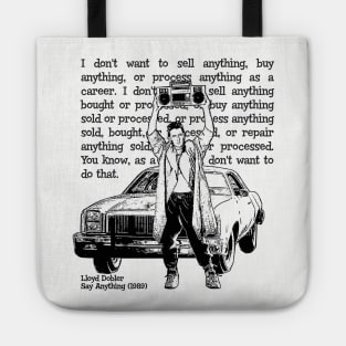 Say Anything Drawing Quote Tote