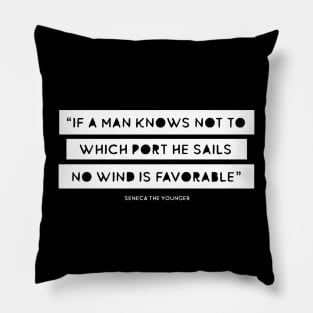 Stoic Quote from Seneca Pillow