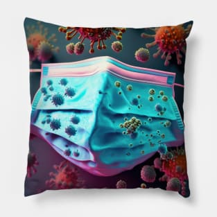 virus against mask Pillow