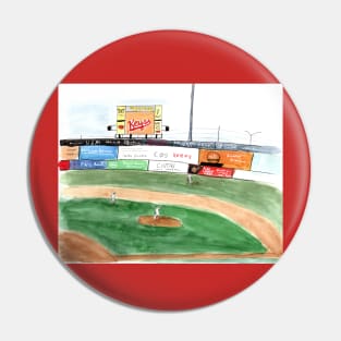 Baseball in action Pin