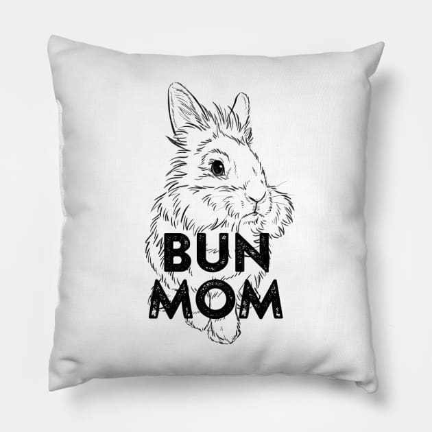 Bunmom Lionhead bunny Pillow by Firlefanzzz