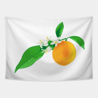 Orange Blossoms & Fruit Pattern Tapestry